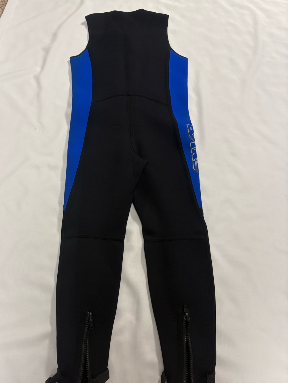 Black and Blue Sleeveless Wetsuit Pants